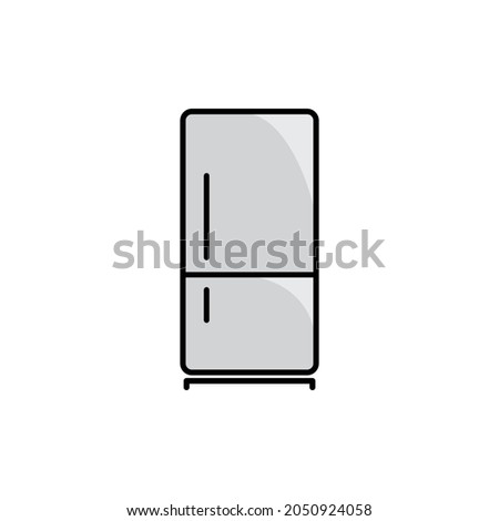 Electronic Refrigerator Icon. Illustration Design