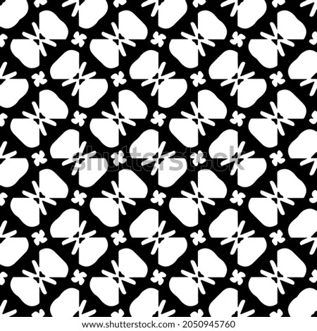Seamless vector pattern in geometric ornamental style. Black  pattern.