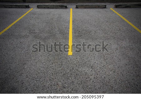 Reserved parking with a blank area for text.