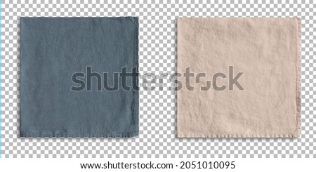 Set of colored placemats for serving food isolated on transparency. Royalty-Free Stock Photo #2051010095