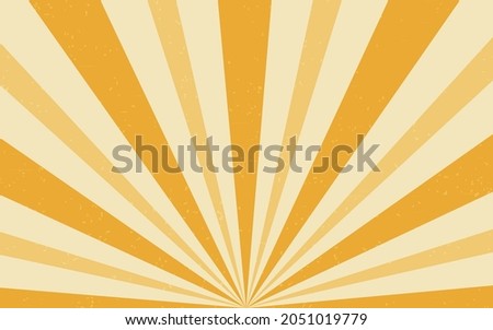 Vintage yellow sun rays retro background