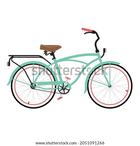 Creative abstract vector art illustration of the bicycle. Geometric shapes concept. Isolated wheel ride handlebars seat gear brake rack line art outline eps sport beach cruiser bike vintage pedal