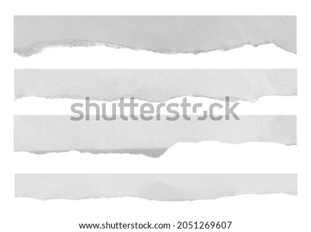 ripped paper on white background and have copy space for design in your work
