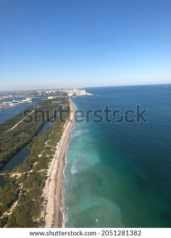 Beautiful Florida coast from above
