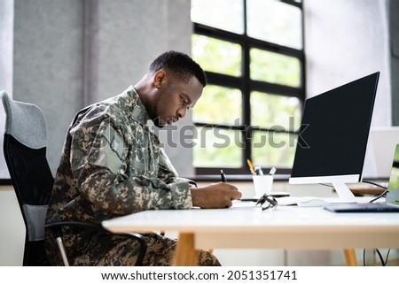 Veteran African Man Person Education. Army Soldier