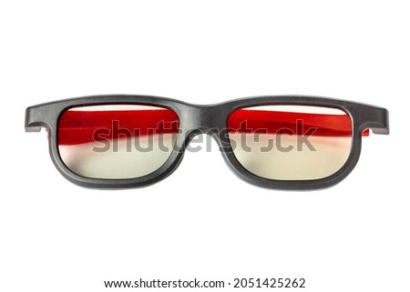 Cinema glasses. 3d glasses on a white background.
