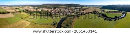 The village of Herleshausen in the Werra Valley in Hesse in Germany