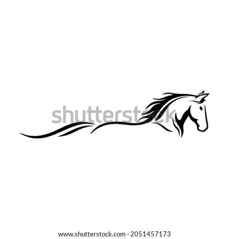 horse logo simple elegance and clean Royalty-Free Stock Photo #2051457173