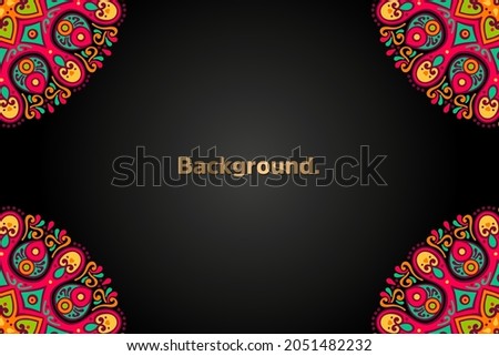 Background with colorful rainbow mandala