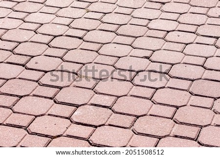 Texture of paving stones from concrete for backgrounds