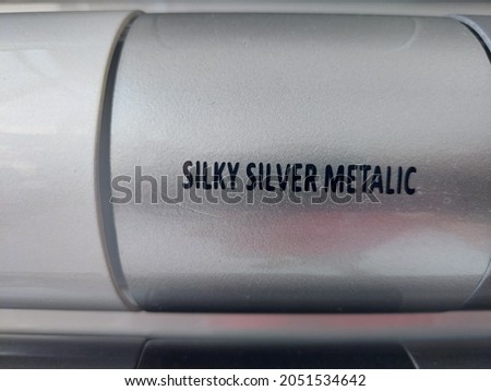 example of silky silver metallic color in car paint.