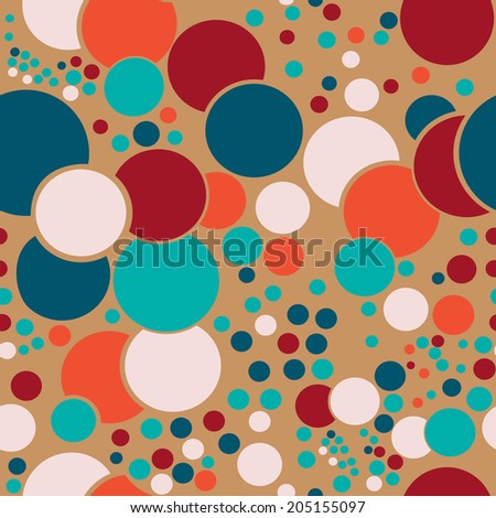 Vector seamless background with colorful circle pattern