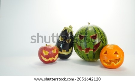 TROPICAL HALLOWEEN FRUIT FOOD PARTY 