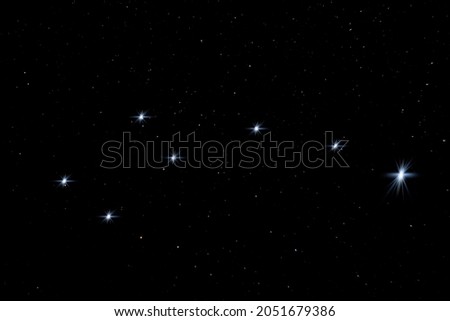 The constellation Ursa Minor in the starry sky Royalty-Free Stock Photo #2051679386