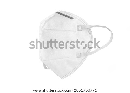 N95 , KN95 mask for protection pm 2.5 and anti pollution ,air face mask isolated on white background.