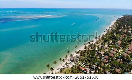 Drone Top View, Carneiros Beach, State of Tamandare, Pernambuco, Brazil Royalty-Free Stock Photo #2051751500