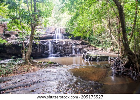 Pang Sida waterfall in national park, Thailand