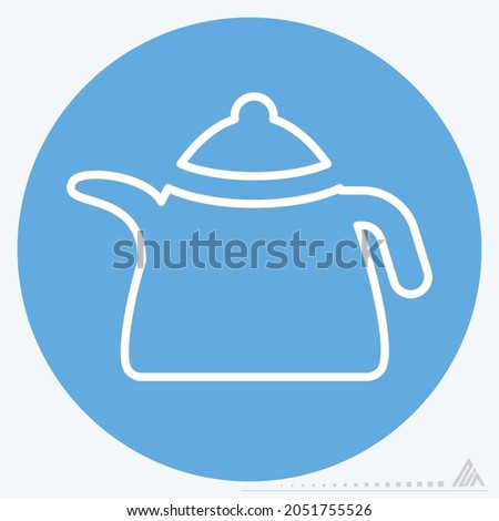 Icon Coffee Bottle - Blue Eyes Style - Simple illustration, Editable stroke, Design template vector, Good for prints, posters, advertisements, announcements, info graphics, etc.