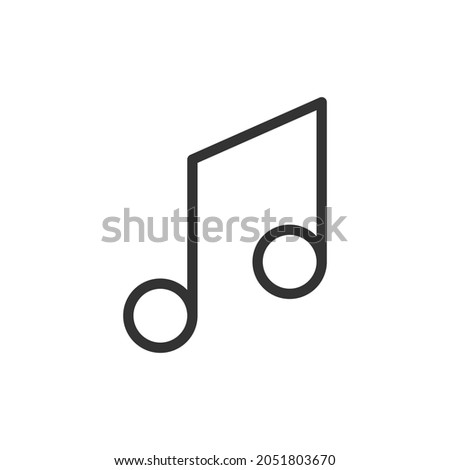 Music line icon. Web symbol for web and apps. Sign design in outline style. Music stroke object.