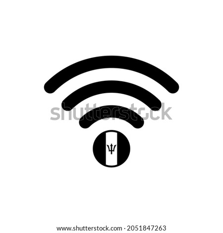 wifi icon outline with isolated on white background. the concept of using wi-fi in barbados