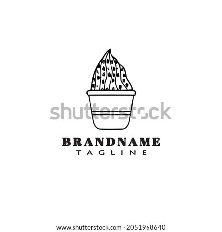 ice cream stick logo cartoon icon modern vector illustration