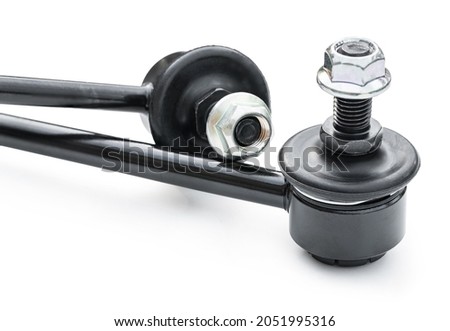 new car stabilizer closeup on white isolated background