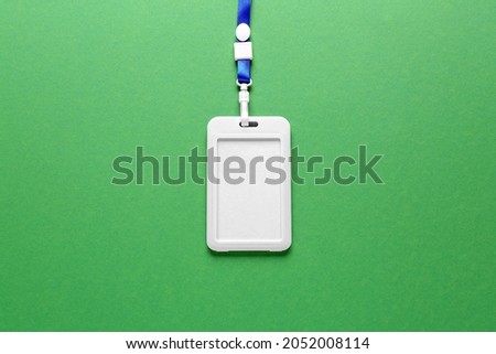 Blank badge on color background