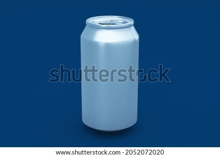 Soda Can V.1 With Blue Background 3D Rendering