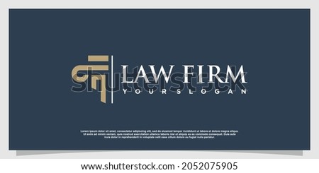 Lawyer logo with creative element style Premium Vector part 6 Royalty-Free Stock Photo #2052075905