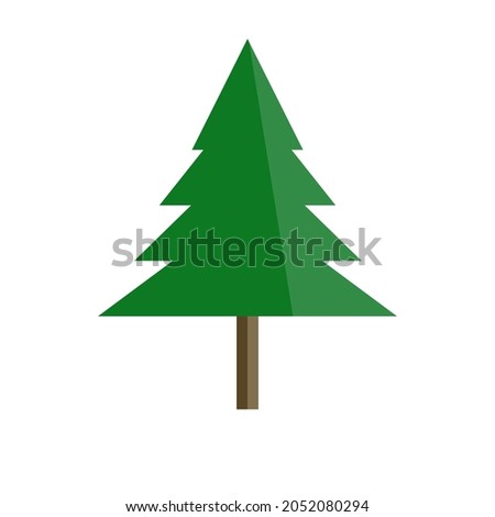 christmas tree cartoon vector in white backgound,isolate object,new year eve