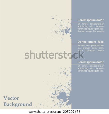 Abstract grunge background template design. Vector illustration