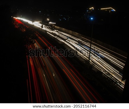 Light trail shows a busy life of a busy city Pune