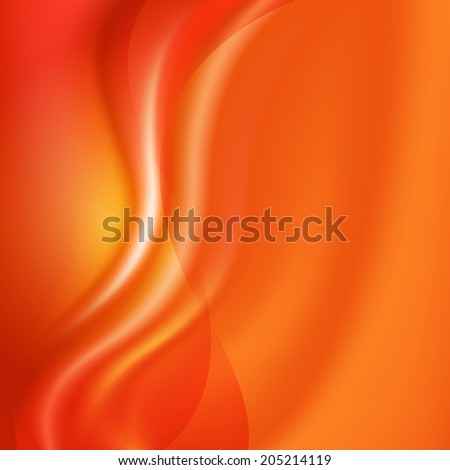 Orange Background With Line, With Gradient Mesh, Vector Illustration