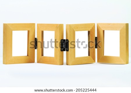Wooden photo frame for 4 pictures