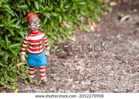 Wheres Wally Wilma figurine at a model village in England Royalty-Free Stock Photo #2052270908