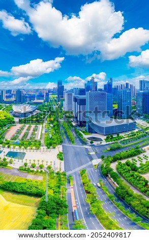 Urban scenery of CBD in Nanning, Guangxi, China