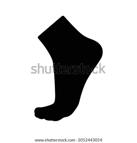 Foot on toes or podiatry flat vector icon for apps and websites
