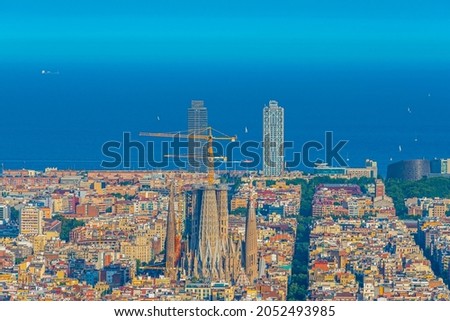 Panoramatic view of Barcelona, Spain
