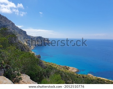 Hiking, view, coastline Ibiza, Spain
