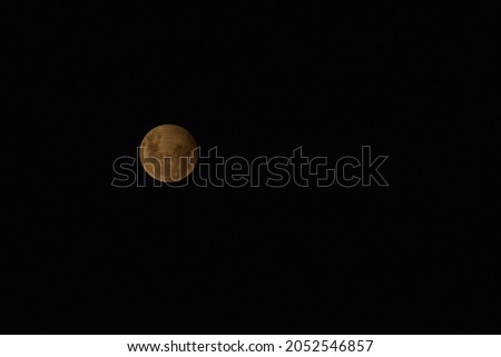 dark moon with black background