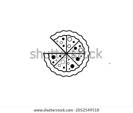 Pizza icon modern vector style. Vector isolated illustration