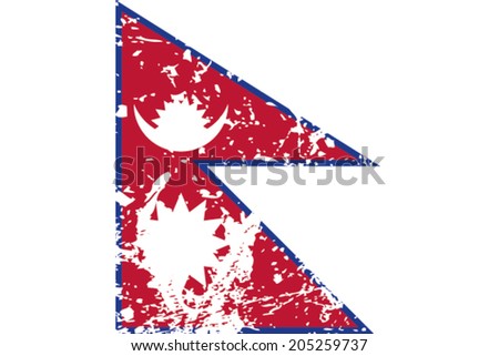 Decayed flag of Nepal