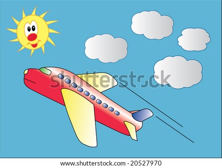 airplane cartoon illustration
