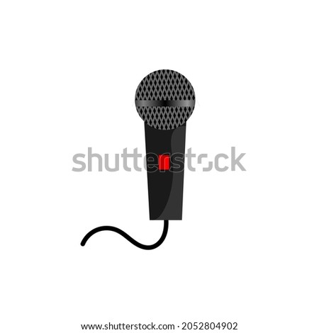 Microphone vector icon. Microphone simple clipart design.