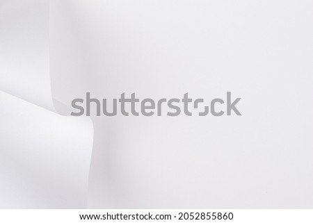 Abstract geometric shape white color paper background. Creative monochrome background of shape and curve lines Royalty-Free Stock Photo #2052855860