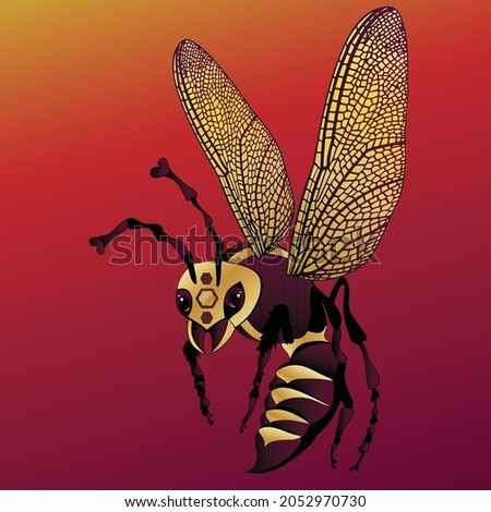 wasp insect vector illustration bug