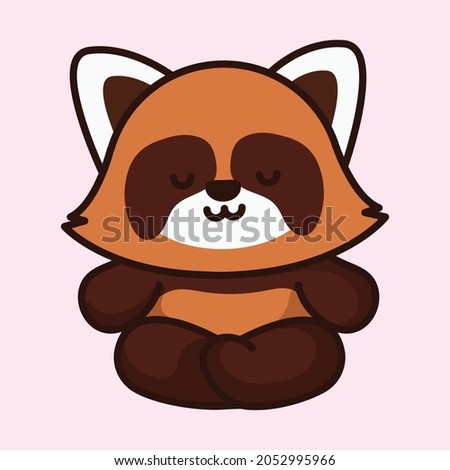 cute red panda is posing adorable