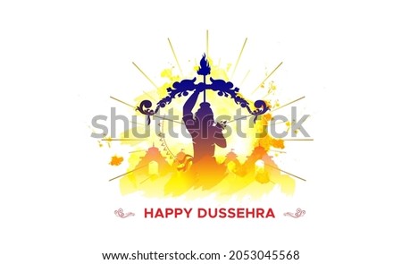Dussehra vijayadashami festival concept for navratri celebration