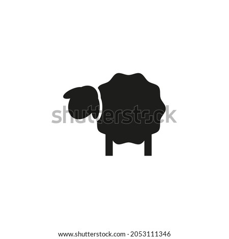 The sheep icon. The wool icon. Simple vector illustration on a white background.