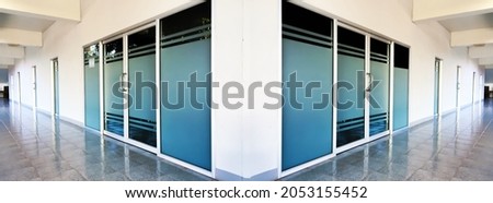 Glassdoors of the meeting room.